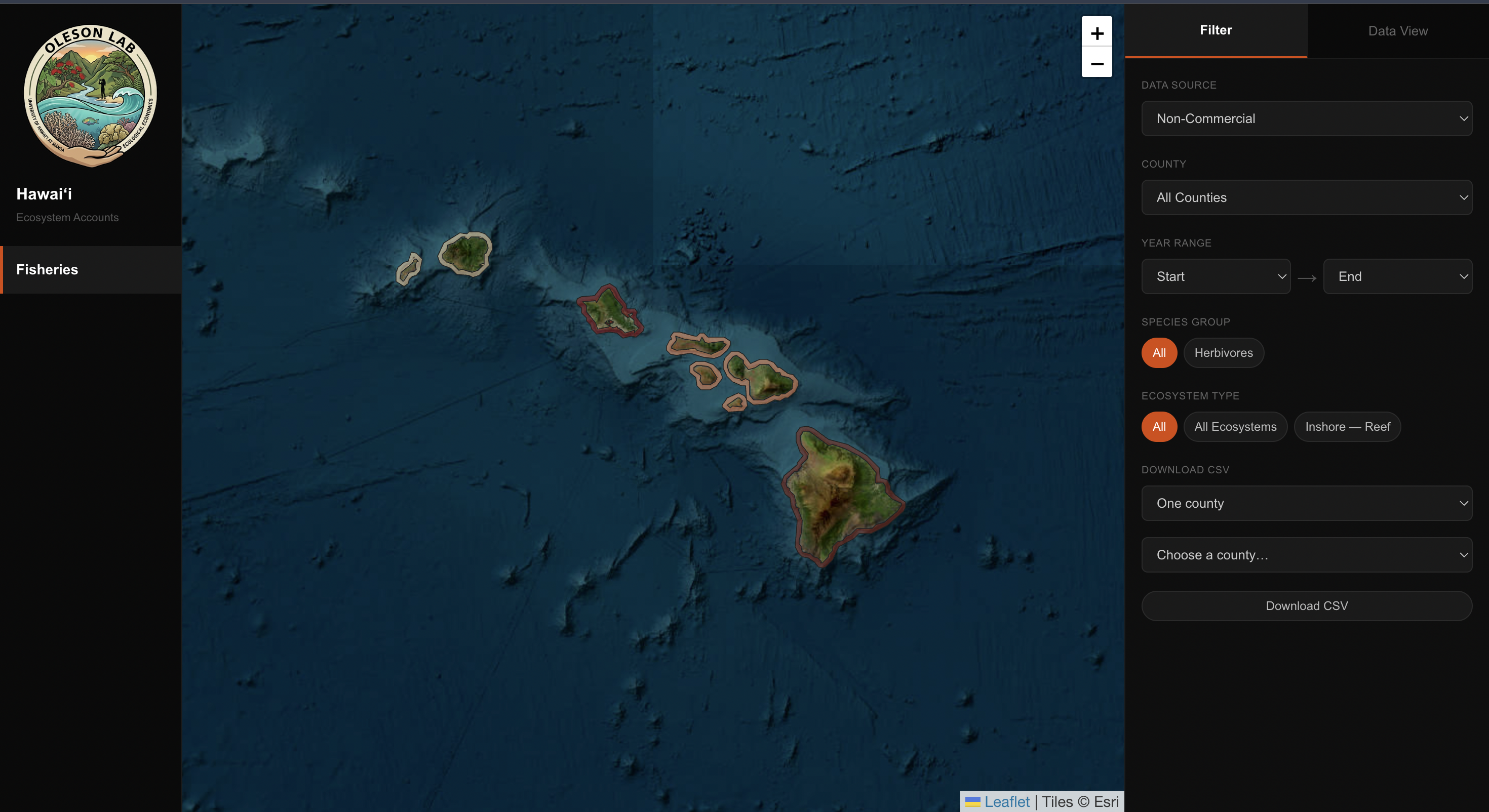 CTAHR Dashboard Map View